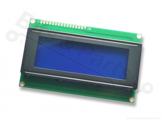 Display LCD HD44780 - 20x4 wit op blauw met I2C interface